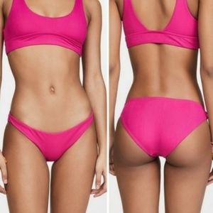 Vitamin A Sienna Top Luciana Bottom Malaia Pink Bikini Ribbed Rib